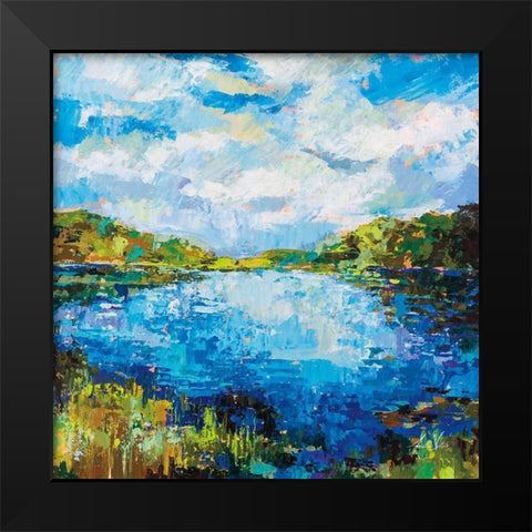 Lakeside Black Modern Wood Framed Art Print by Vertentes, Jeanette