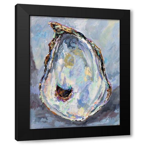 Gray Oyster Black Modern Wood Framed Art Print by Vertentes, Jeanette