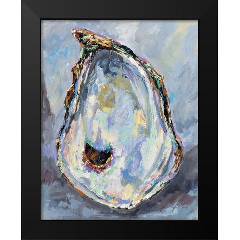 Gray Oyster Black Modern Wood Framed Art Print by Vertentes, Jeanette