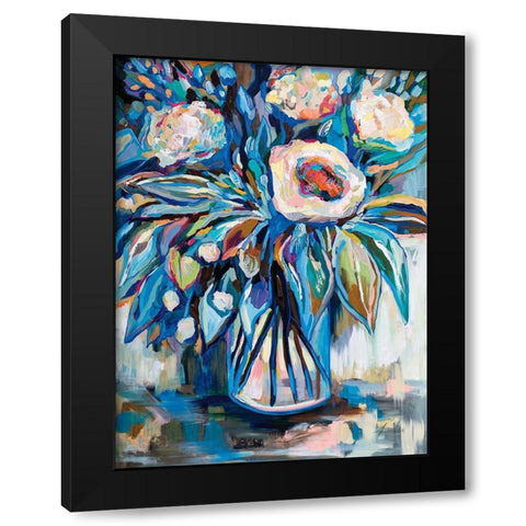 Fall Garden Black Modern Wood Framed Art Print by Vertentes, Jeanette