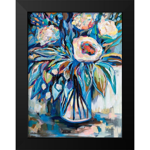 Fall Garden Black Modern Wood Framed Art Print by Vertentes, Jeanette