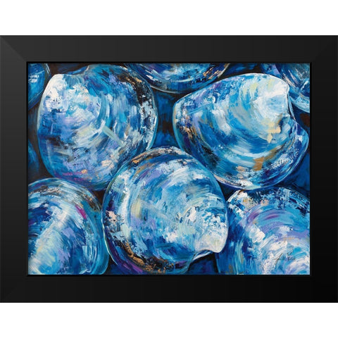 Group of Quahogs Black Modern Wood Framed Art Print by Vertentes, Jeanette