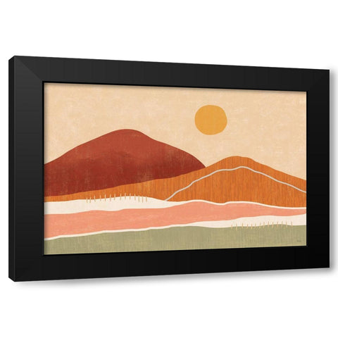 Warmscape I Black Modern Wood Framed Art Print by Charron, Veronique