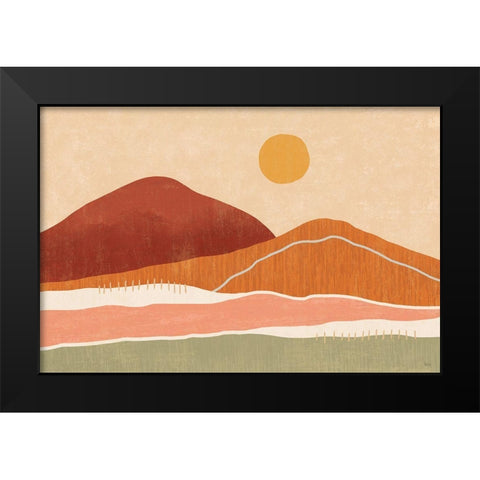 Warmscape I Black Modern Wood Framed Art Print by Charron, Veronique