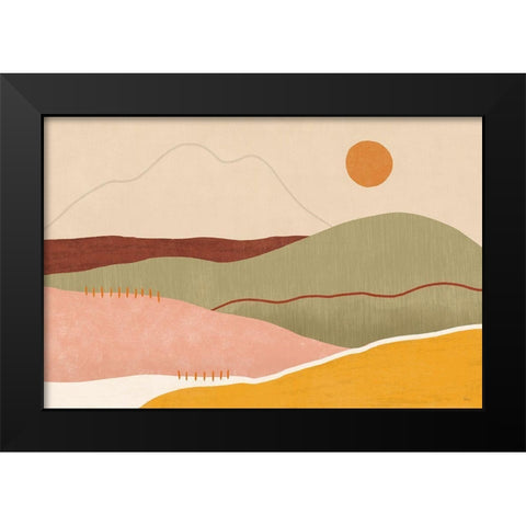 Warmscape II Black Modern Wood Framed Art Print by Charron, Veronique