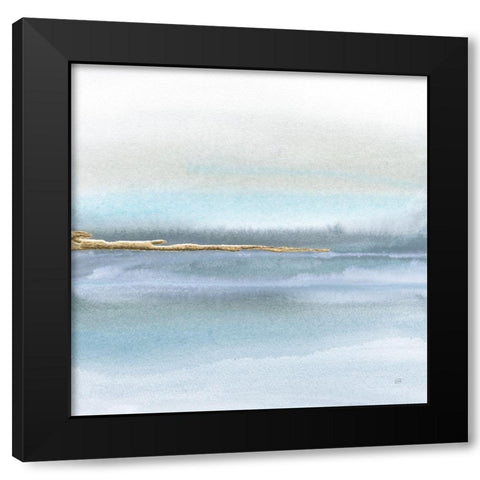 Blue Earth II Black Modern Wood Framed Art Print with Double Matting by Paschke, Chris