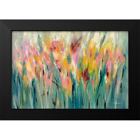 Summer Garden Joy Black Modern Wood Framed Art Print by Vassileva, Silvia