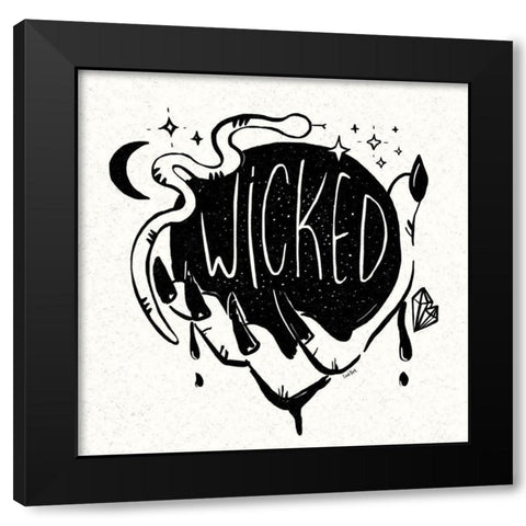 Witches Potion I Black Modern Wood Framed Art Print by York, Leah