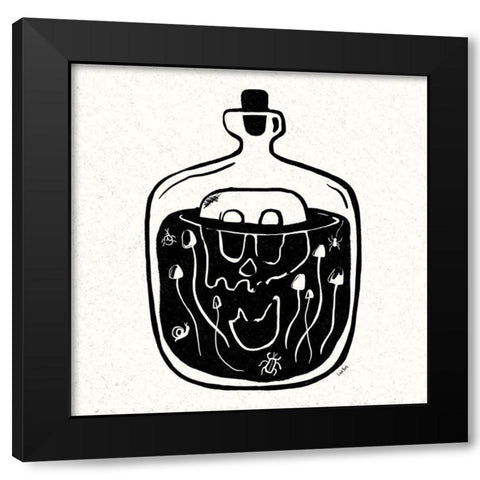 Witches Potion III Black Modern Wood Framed Art Print by York, Leah
