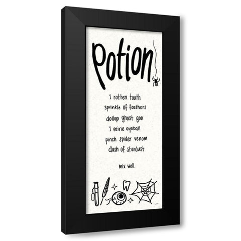 Witches Potion VII Black Modern Wood Framed Art Print with Double Matting by York, Leah