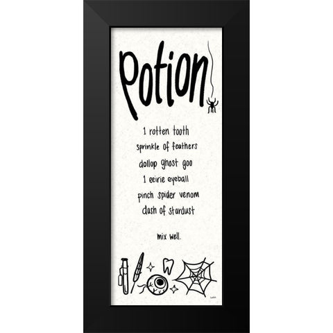 Witches Potion VII Black Modern Wood Framed Art Print by York, Leah