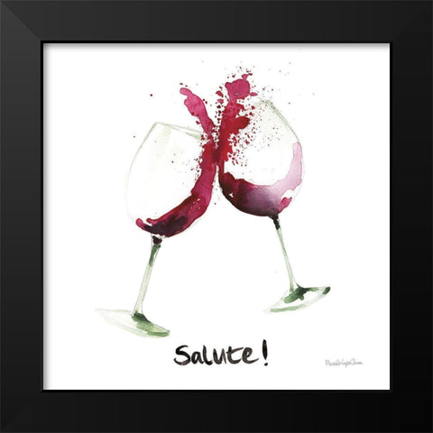 Pop the Cork V Black Modern Wood Framed Art Print by Charro, Mercedes Lopez