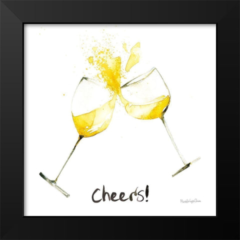 Pop the Cork VI Black Modern Wood Framed Art Print by Charro, Mercedes Lopez