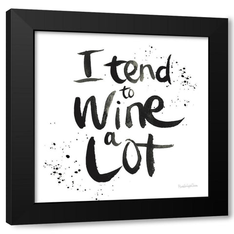 Pop the Cork XIV Black Modern Wood Framed Art Print with Double Matting by Charro, Mercedes Lopez