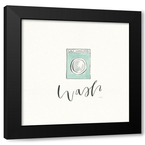 Wash Dry Fold Repeat I Black Modern Wood Framed Art Print with Double Matting by Jackson, Jenaya