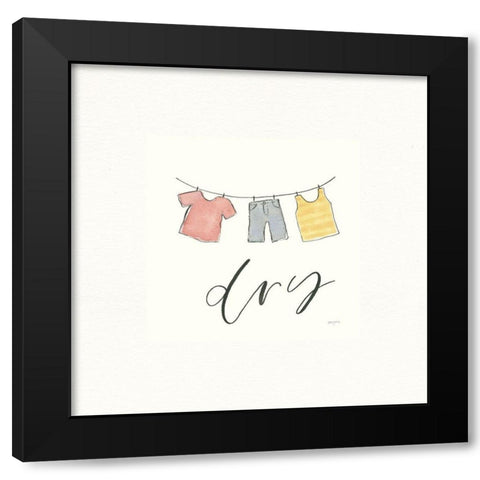 Wash Dry Fold Repeat II Black Modern Wood Framed Art Print by Jackson, Jenaya