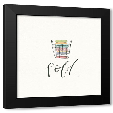 Wash Dry Fold Repeat III Black Modern Wood Framed Art Print with Double Matting by Jackson, Jenaya