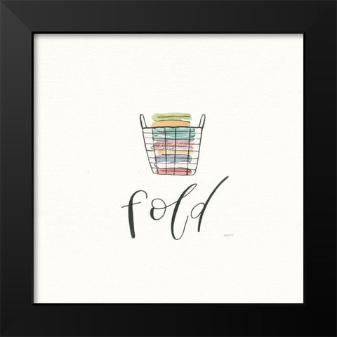 Wash Dry Fold Repeat III Black Modern Wood Framed Art Print by Jackson, Jenaya