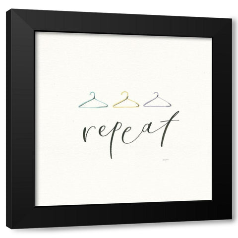 Wash Dry Fold Repeat IV Black Modern Wood Framed Art Print with Double Matting by Jackson, Jenaya