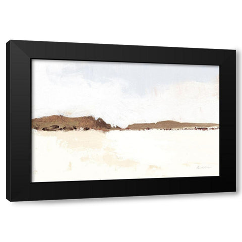 Calm Water Light Black Modern Wood Framed Art Print by Munger, Pamela