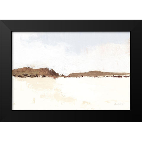 Calm Water Light Black Modern Wood Framed Art Print by Munger, Pamela