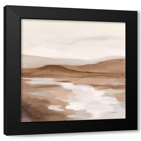 Cinnamon Riverbank II Light Black Modern Wood Framed Art Print by Vassileva, Silvia