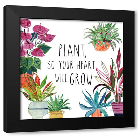 Tropical Home II Black Modern Wood Framed Art Print with Double Matting by Zaman, Farida