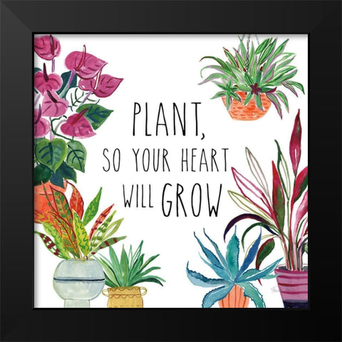 Tropical Home II Black Modern Wood Framed Art Print by Zaman, Farida