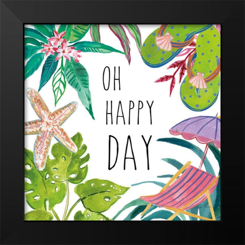 Tropical Home III Black Modern Wood Framed Art Print by Zaman, Farida