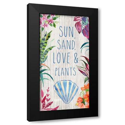 Tropical Home X Black Modern Wood Framed Art Print by Zaman, Farida