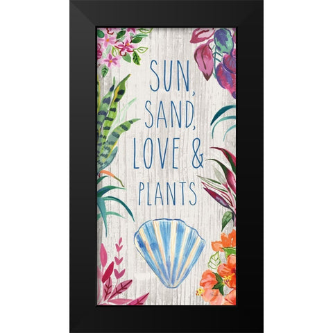 Tropical Home X Black Modern Wood Framed Art Print by Zaman, Farida