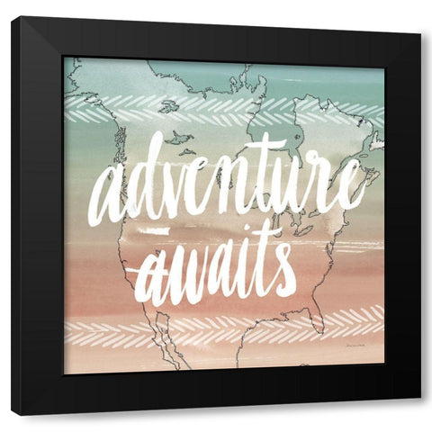 World Traveler IV Neutral Black Modern Wood Framed Art Print with Double Matting by Miller, Sara Zieve