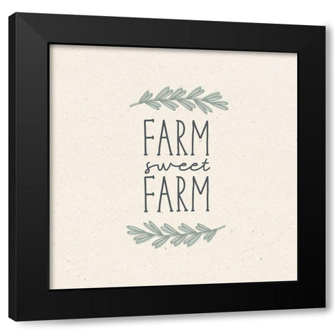 Sweet Farm Black Modern Wood Framed Art Print by Wild Apple Portfolio