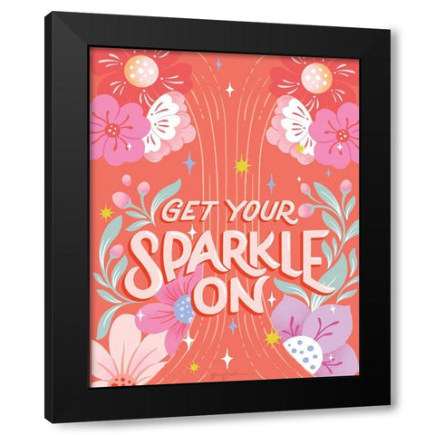 Sparkle I Black Modern Wood Framed Art Print by Graham, Gia