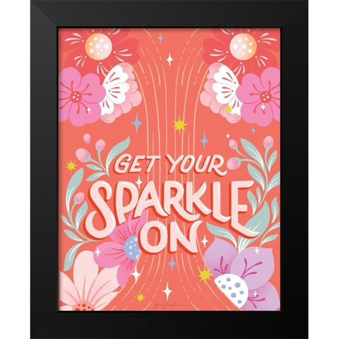 Sparkle I Black Modern Wood Framed Art Print by Graham, Gia