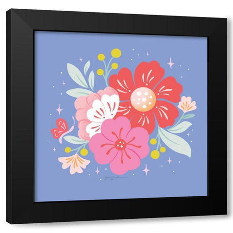 Floral Bouquet I Black Modern Wood Framed Art Print by Graham, Gia