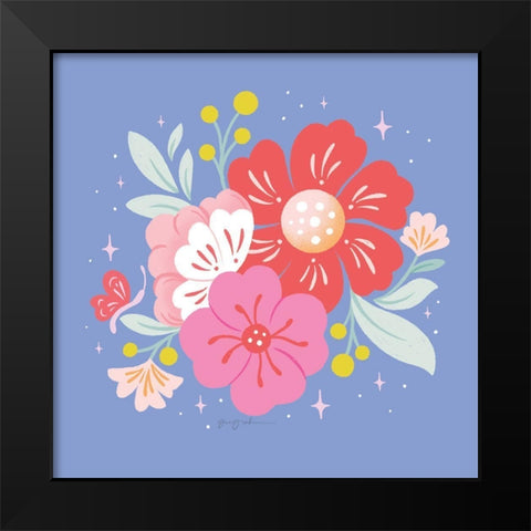 Floral Bouquet I Black Modern Wood Framed Art Print by Graham, Gia