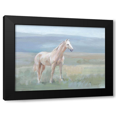 Mountain Mare Landscape Black Modern Wood Framed Art Print by Nai, Danhui