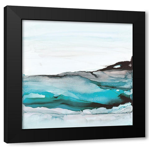 Aquascape I Black Modern Wood Framed Art Print with Double Matting by Paschke, Chris