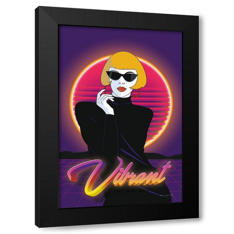 So Eighties I Black Modern Wood Framed Art Print with Double Matting by Escalante, Omar