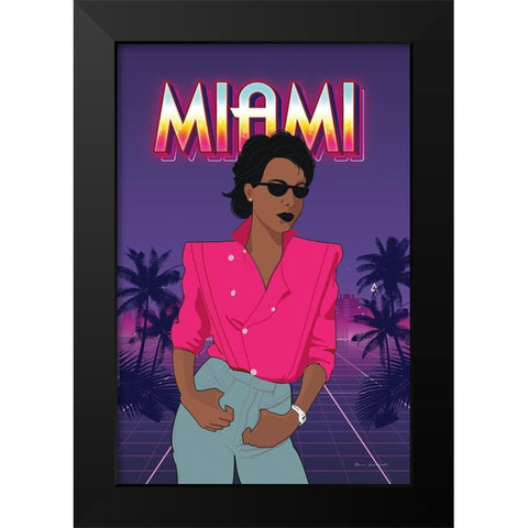 So Eighties II Black Modern Wood Framed Art Print by Escalante, Omar