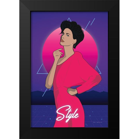 So Eighties III Black Modern Wood Framed Art Print by Escalante, Omar