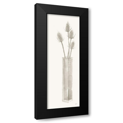 Neutral Thistle Black Modern Wood Framed Art Print by Paschke, Chris