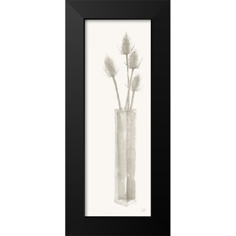 Neutral Thistle Black Modern Wood Framed Art Print by Paschke, Chris
