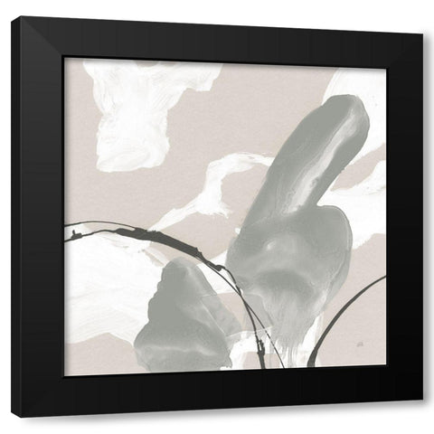 Touch of Gray I Black Modern Wood Framed Art Print with Double Matting by Paschke, Chris