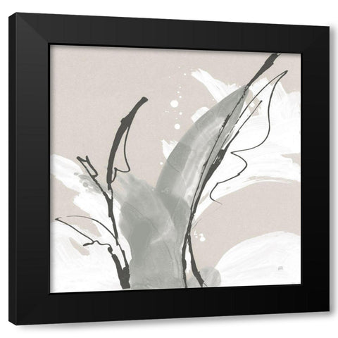 Touch of Gray V Black Modern Wood Framed Art Print with Double Matting by Paschke, Chris