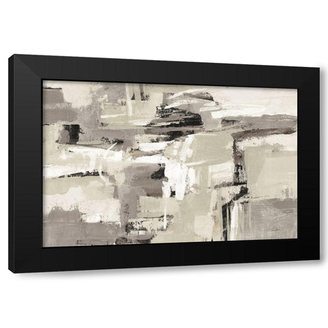 Brick Wall Neutral Crop Black Modern Wood Framed Art Print by Vassileva, Silvia