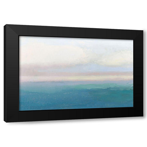 Blue View Black Modern Wood Framed Art Print with Double Matting by Wiens, James