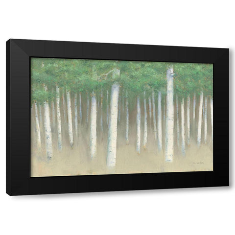 Green Forest Hues I Black Modern Wood Framed Art Print with Double Matting by Wiens, James