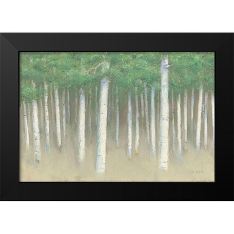 Green Forest Hues I Black Modern Wood Framed Art Print by Wiens, James